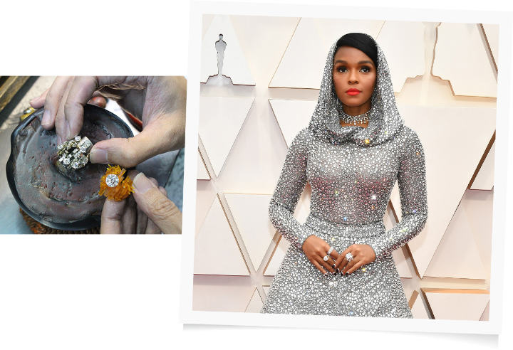 Janelle Monáe wearing DeGem’s Vero Amore Diamond Ring set
