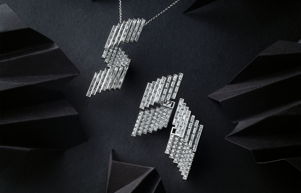 The DeGem Vero Amore Collection is designed to mimic the shape of the monument's stacked segments, giving a sense of volume and depth - DeGem Malaysia