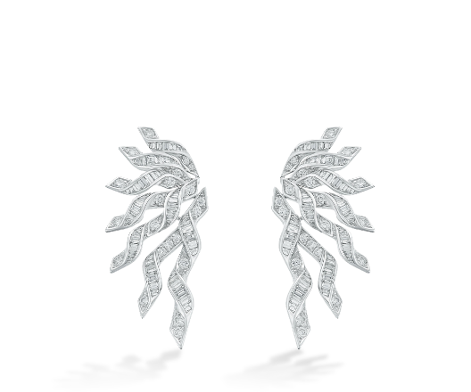 Degem Vero Amore 18K white gold diamond ring with 24 pieces of tapered and baguette-cut diamonds- DeGem Malaysia